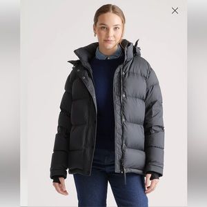 LAST CALL Quince Responsible Down Puffer Jacket Coat Black Size Small